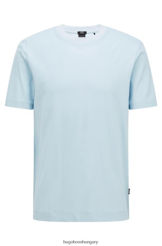 Hugo Boss világoskék hugo slim-fit póló méhsejt pamutból, hegyes gallérral 80P63523 világoskék