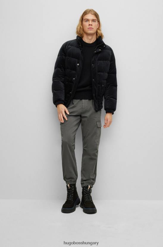 Hugo Boss bő nyakú, szűz-gyapjú keverék hugo fekete pulóver 80P63571 fekete