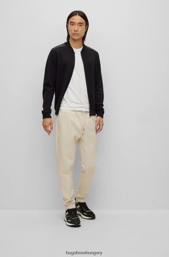 Hugo Boss fekete hugo kifordítható cipzáras kardigán párnázott betétekkel 80P63270 fekete