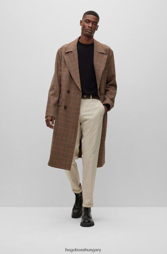 Hugo Boss fekete tiszta pamut normál szabású pulóver hímzett logóval hugo 80P6904 fekete