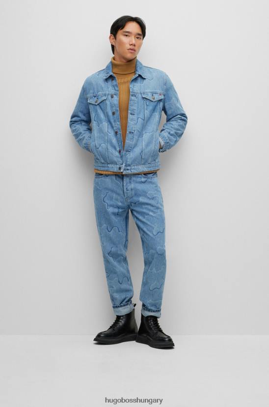 Hugo Boss hugo extra vékony szabású rollneck pulóver, vegyes szerkezetű világosbarna 80P62711 világos barna