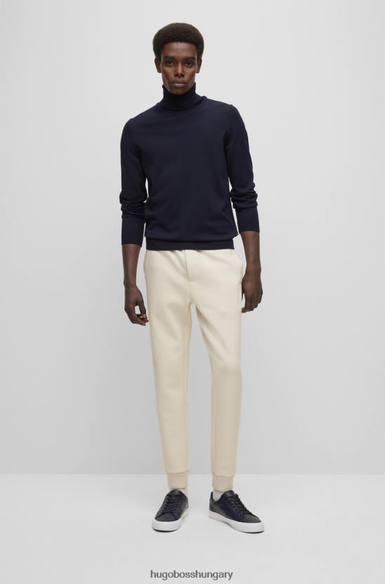 Hugo Boss hugo vékony szabású rollneck pulóver szűz gyapjú sötétkék színben 80P6986 sötétkék