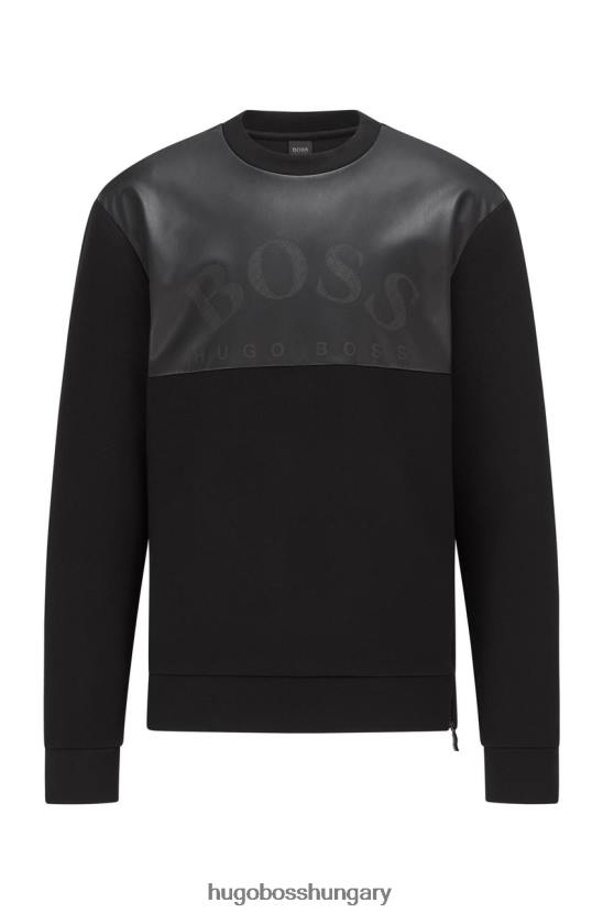 Hugo Boss pulóver salboa aj 50456415 fekete 80P6205 fekete-fehér