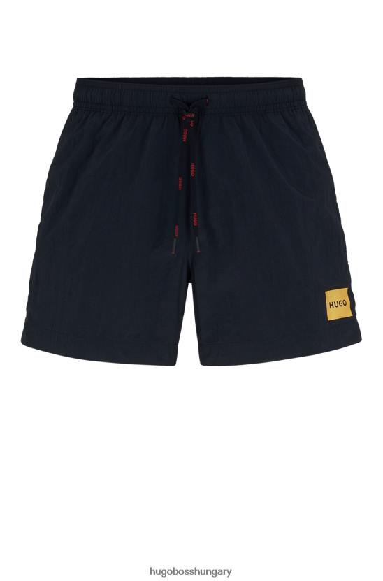 Hugo Boss hugo fekete gyorsan száradó úszónadrág piros logóval 80P62140 fekete