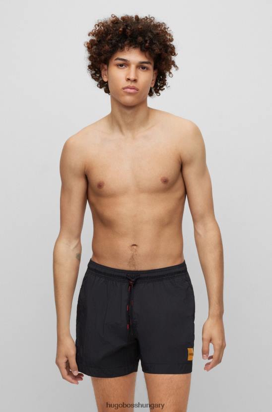 Hugo Boss hugo fekete gyorsan száradó úszónadrág piros logóval 80P62140 fekete