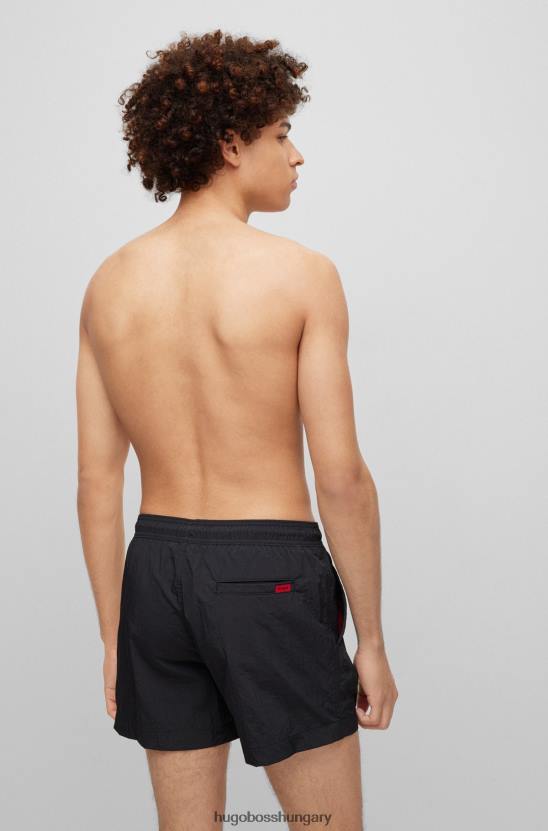 Hugo Boss hugo fekete gyorsan száradó úszónadrág piros logóval 80P62140 fekete