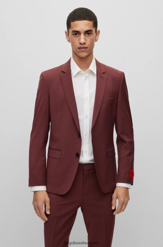 Hugo Boss hugo extra vékony szabású öltöny, teljesítmény stretch sötétbarna öltönyben 80P63612 sötétbarna