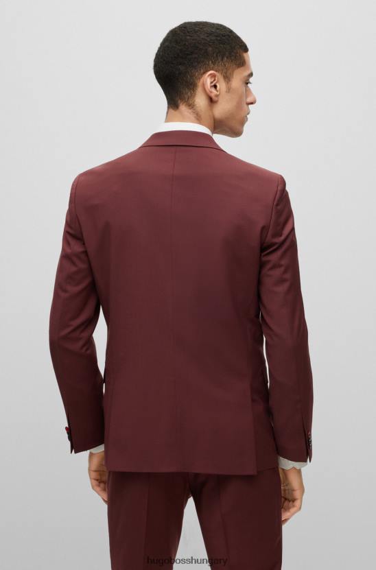 Hugo Boss hugo extra vékony szabású öltöny, teljesítmény stretch sötétbarna öltönyben 80P63612 sötétbarna