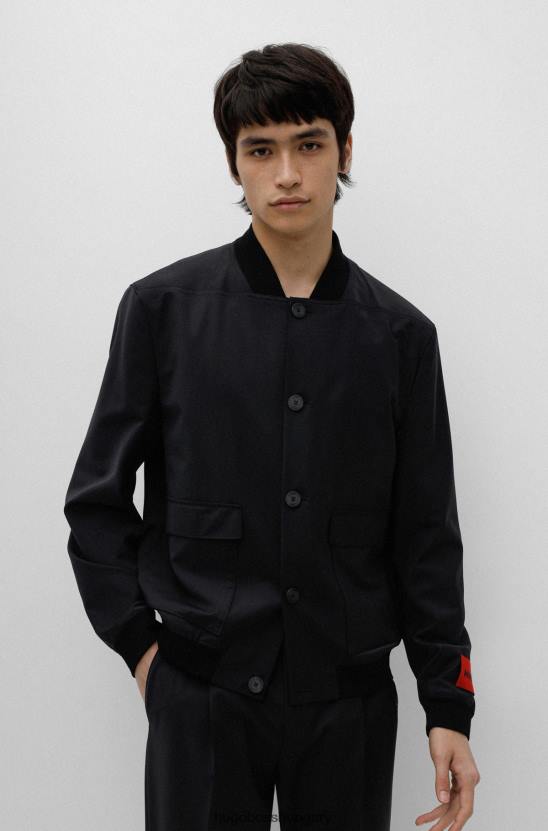 Hugo Boss hugo tréningruha ihletett slim-fit öltöny szuper-flex szövet fekete színben 80P63204 fekete