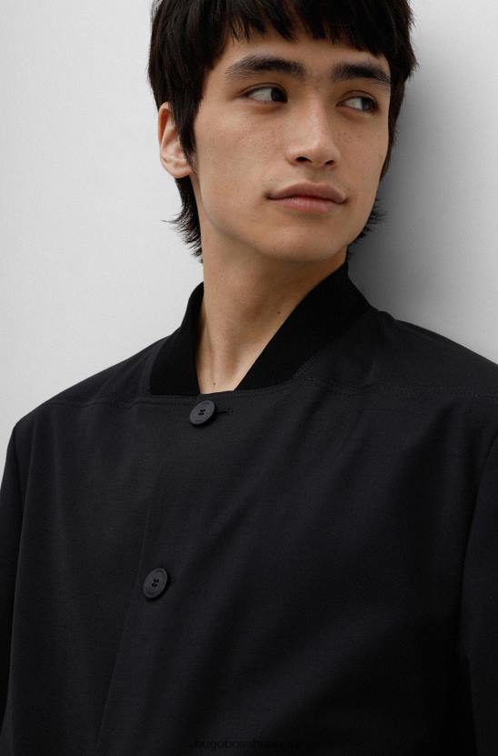 Hugo Boss hugo tréningruha ihletett slim-fit öltöny szuper-flex szövet fekete színben 80P63204 fekete