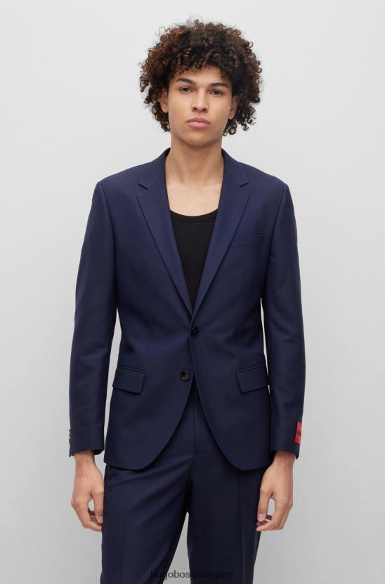 Hugo Boss karcsúsított öltöny teljesítmény-sztreccs gyapjúkeverékből hugo sötétkék 80P63120 sötétkék