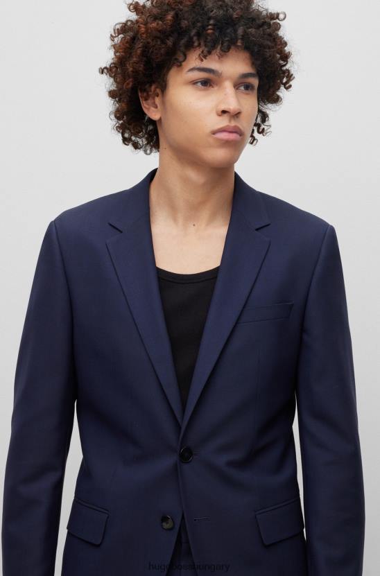 Hugo Boss karcsúsított öltöny teljesítmény-sztreccs gyapjúkeverékből hugo sötétkék 80P63120 sötétkék