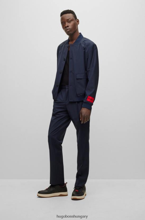 Hugo Boss tréningruha ihletésű slim-fit öltöny szuper-flex anyagból, sötétkék hugo anyagból 80P63205 sötétkék