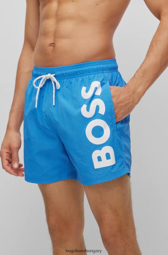 Hugo Boss Gyorsan száradó úszónadrág nagy kontrasztú kék hugo logóval 80P63814 kék