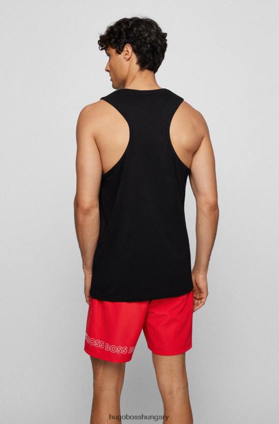 Hugo Boss fekete logós felső 50+ pamut hugo anyagból 80P64634 fekete