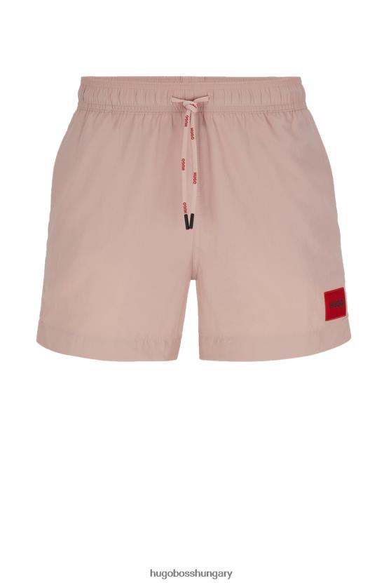 Hugo Boss hugo gyorsan száradó fürdőnadrág, piros logóval, világos rózsaszín 80P62135 világos rózsaszín