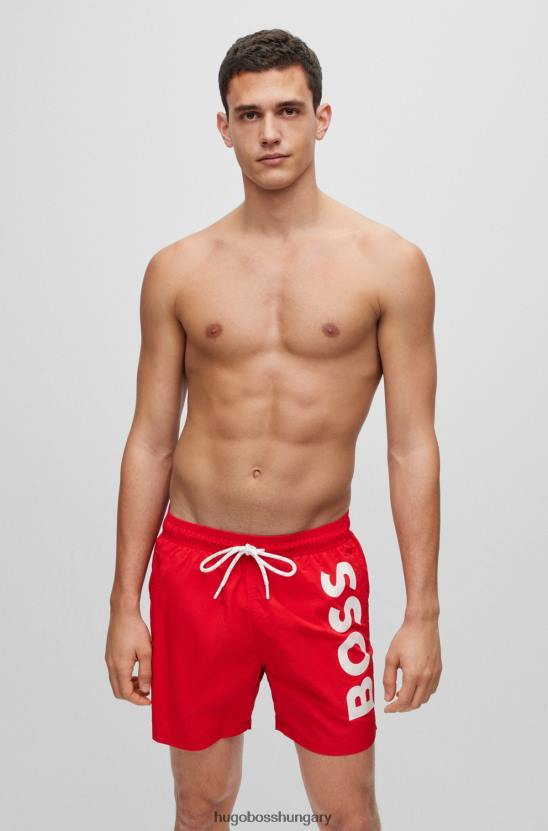 Hugo Boss hugo piros gyorsan száradó úszónadrág nagy kontraszt logóval 80P63818 piros