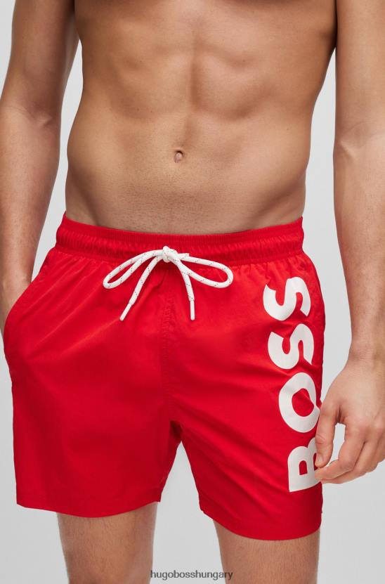 Hugo Boss hugo piros gyorsan száradó úszónadrág nagy kontraszt logóval 80P63818 piros
