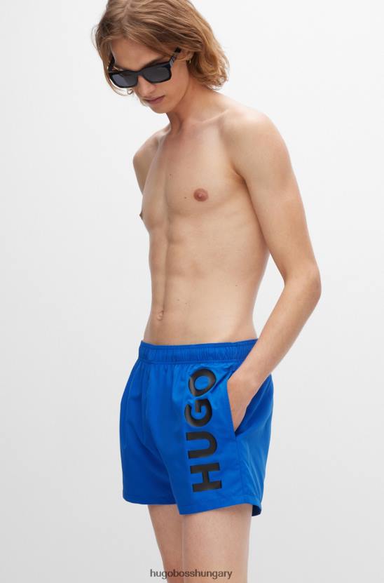 Hugo Boss kék, gyorsan száradó úszónadrág függőleges emblémával hugo 80P63174 kék