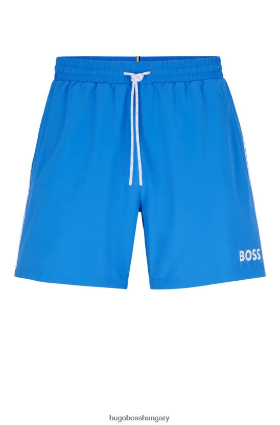 Hugo Boss kék hugo kontrasztlogós úszónadrág újrahasznosított anyagból 80P61078 kék