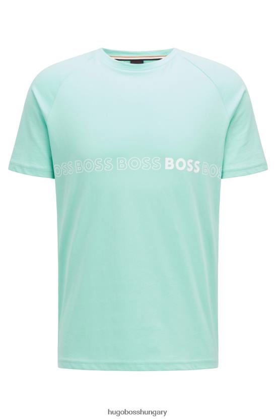 Hugo Boss pamutdzsörzé slim-fit póló upf 50 védelemmel világoszöld hugo 80P61650 világos zöld