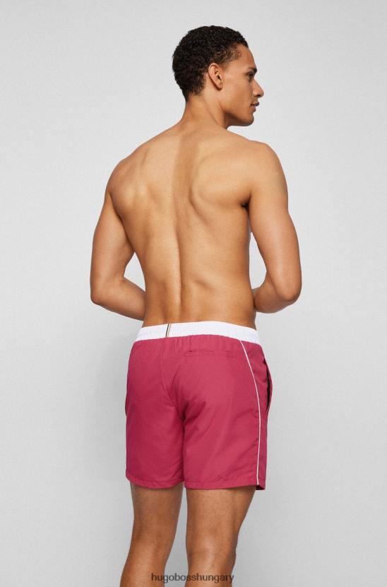 Hugo Boss rózsaszín hugo kontrasztlogós fürdőnadrág újrahasznosított anyagból 80P61072 rózsaszín