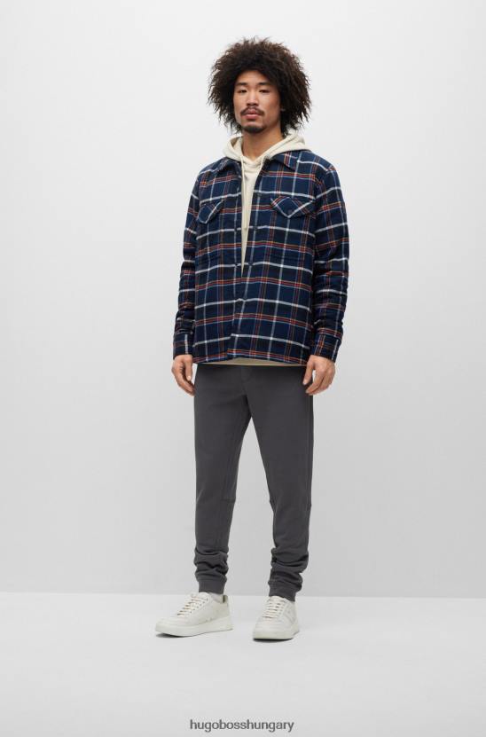 Hugo Boss Pamut frottír tréningnadrág sötétszürke hugo logóval 80P61439 sötétszürke