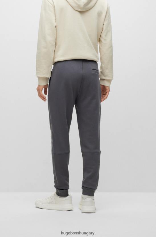 Hugo Boss Pamut frottír tréningnadrág sötétszürke hugo logóval 80P61439 sötétszürke