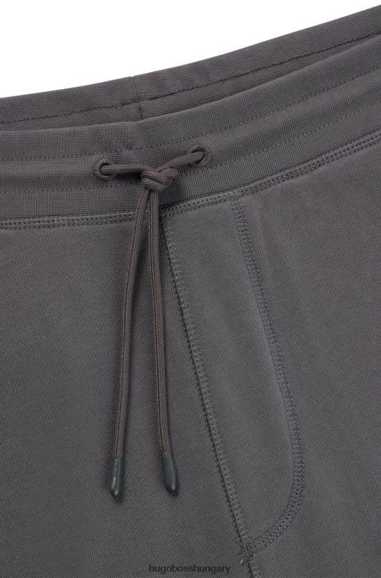 Hugo Boss Pamut frottír tréningnadrág sötétszürke hugo logóval 80P61439 sötétszürke