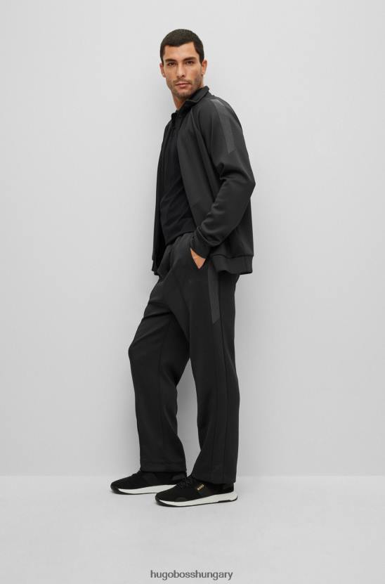 Hugo Boss Stretch-interlock tréningnadrág strasszos részletekkel fekete hugo 80P64264 fekete