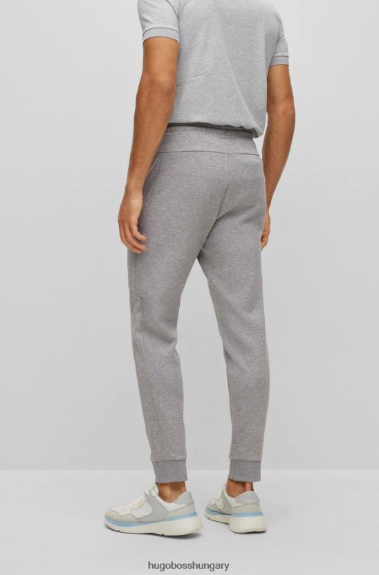 Hugo Boss Világosszürke pamutkeverékes tréningnadrág hugo rácsos grafikával 80P61136 világos szürke