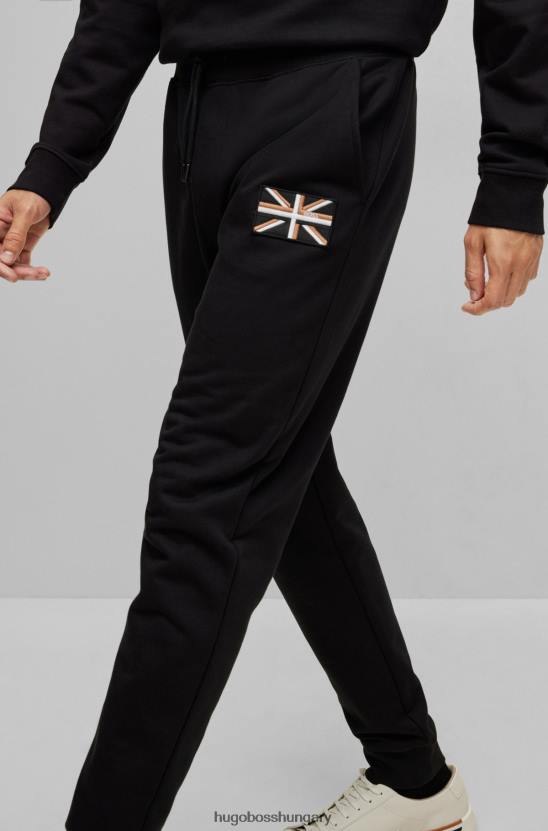 Hugo Boss fekete hugo biopamut tréningruha union jack folttal 80P63535 fekete
