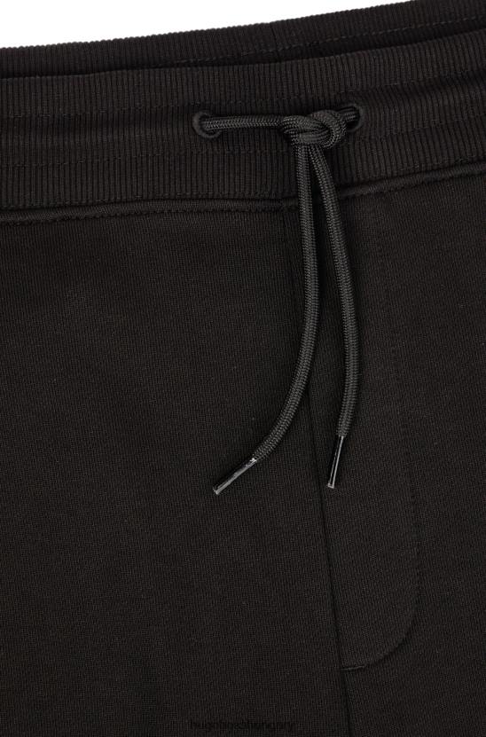 Hugo Boss fekete hugo pamut tréningnadrág piros logóval 80P62077 fekete