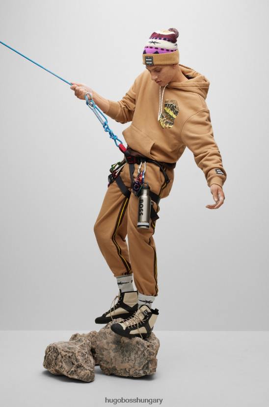 Hugo Boss hosszú biopamut x phipps tréningruha alsó 80P63780 bézs