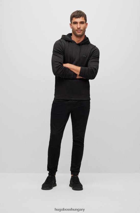Hugo Boss hugo biopamut kapucnis kapucnis fekete íves logóval 80P61468 fekete