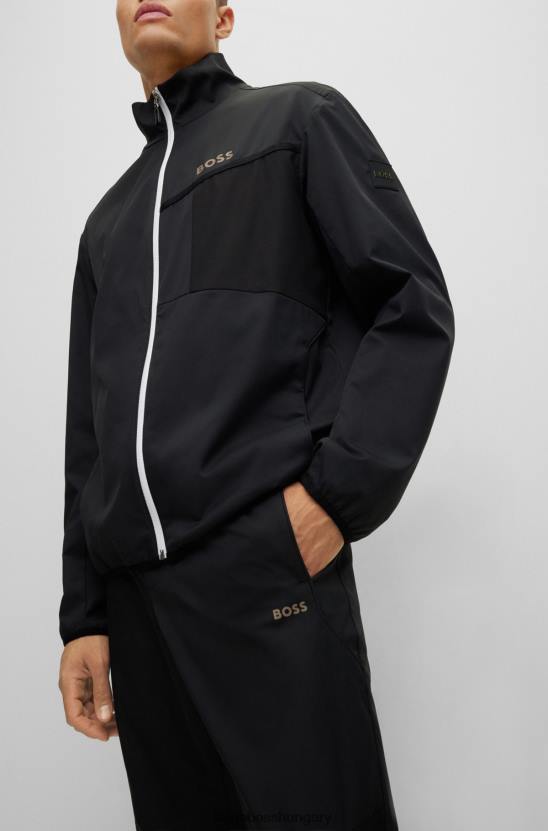 Hugo Boss hugo fekete logós részlettel ellátott tréningruha vízlepergető anyagból 80P63290 fekete