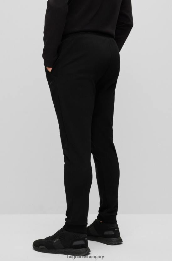 Hugo Boss hugo fekete pamut tréningnadrág ívelt logóval 80P62536 fekete