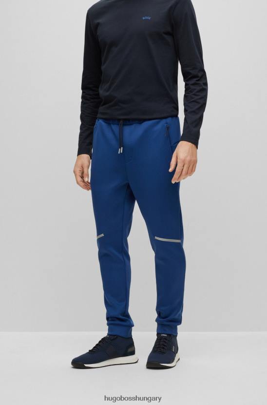 Hugo Boss hugo normál szabású melange tréningnadrág dekoratív fényvisszaverő részletekkel, sötétkék 80P63537 sötétkék