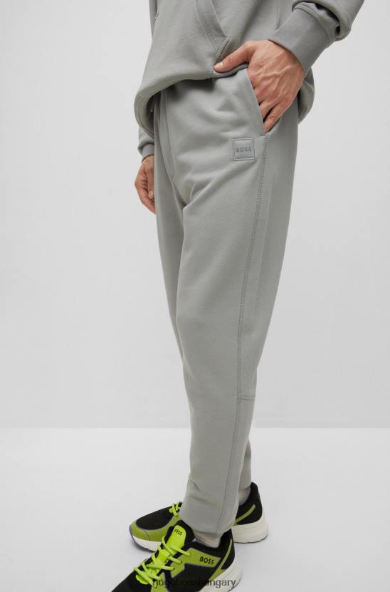 Hugo Boss hugo pamut frottír tréningnadrág, logóval foltszürke 80P61438 szürke