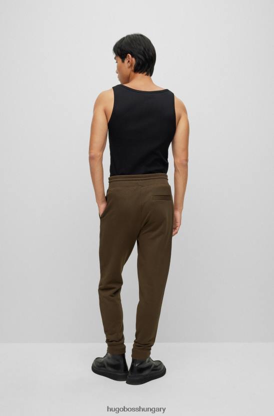 Hugo Boss hugo pamut frottír tréningnadrág piros keretes logóval, sötétzölddel 80P61068 sötétzöld