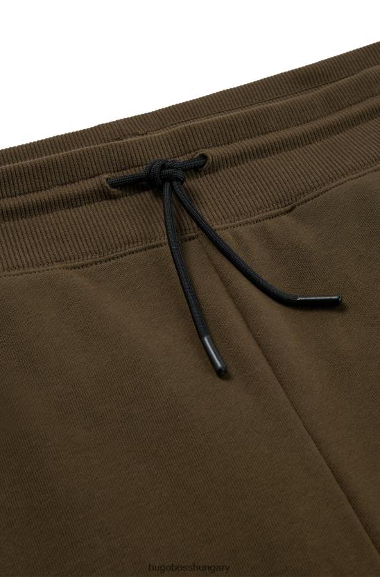 Hugo Boss hugo pamut frottír tréningnadrág piros keretes logóval, sötétzölddel 80P61068 sötétzöld