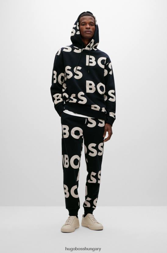 Hugo Boss hugo pamut keverékű tréningruha alsó fekete logóval 80P64115 fekete