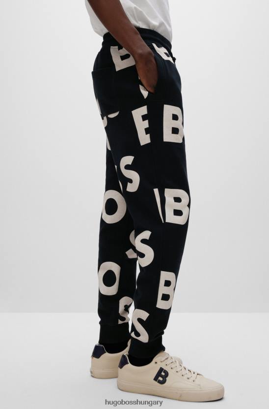 Hugo Boss hugo pamut keverékű tréningruha alsó fekete logóval 80P64115 fekete