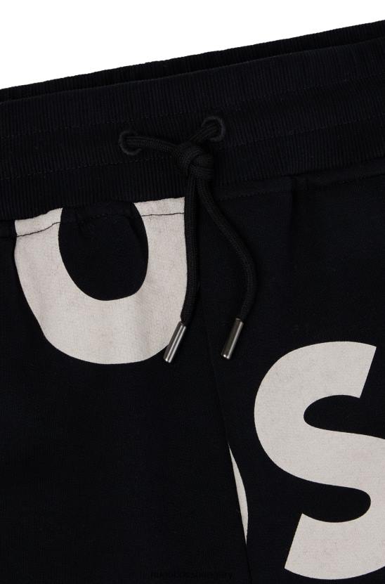 Hugo Boss hugo pamut keverékű tréningruha alsó fekete logóval 80P64115 fekete