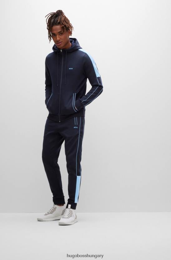 Hugo Boss hugo pamutkeverékes tréningruha, sötétkék logóval 80P61026 sötétkék