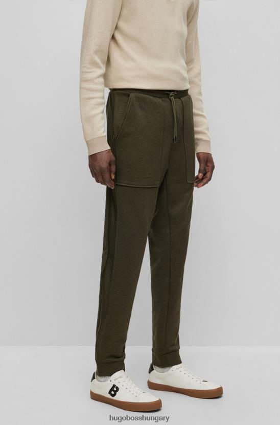 Hugo Boss hugo sötétzöld mercerizált pamut tréningruha alsó gumi nyomattal 80P63554 sötétzöld