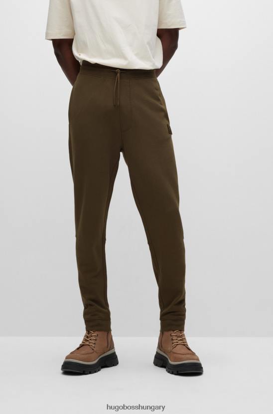 Hugo Boss hugo sötétzöld pamut frottír tréningnadrág logós folttal 80P61437 sötétzöld