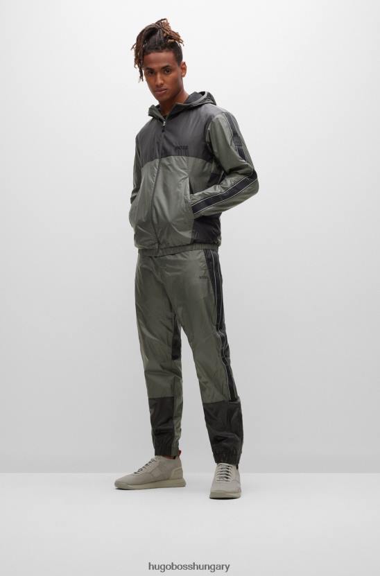 Hugo Boss hugo vízlepergető tréningruha logós részletekkel, sötétszürke 80P64471 sötétszürke