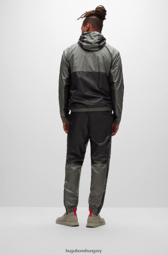 Hugo Boss hugo vízlepergető tréningruha logós részletekkel, sötétszürke 80P64471 sötétszürke