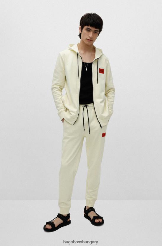 Hugo Boss hugo világossárga pamut tréningnadrág piros logóval 80P62078 halványsárga